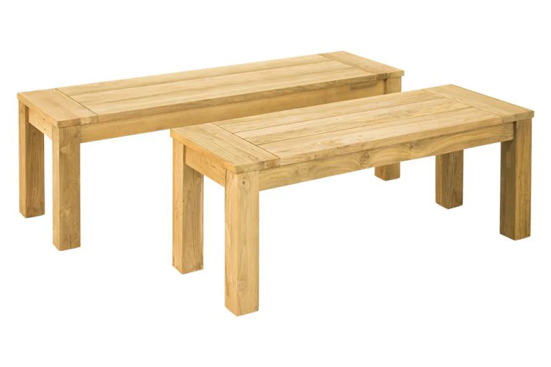 Polly Outdoor Recycled Teak Bench 110 cm - Image 4