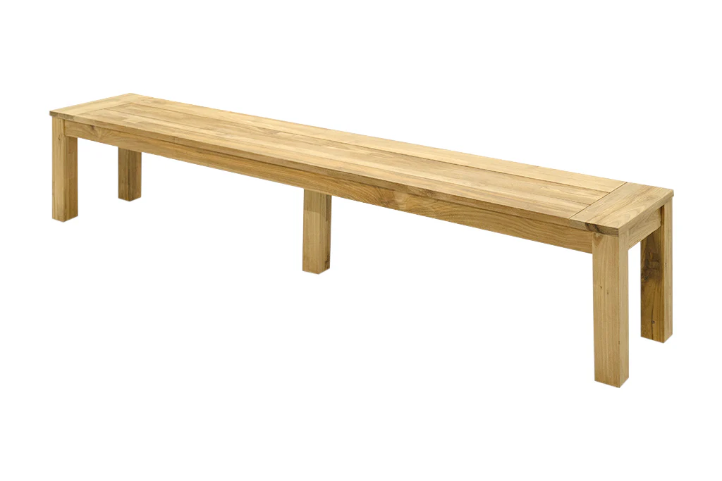 Polly Outdoor Recycled Teak Bench 220 cm