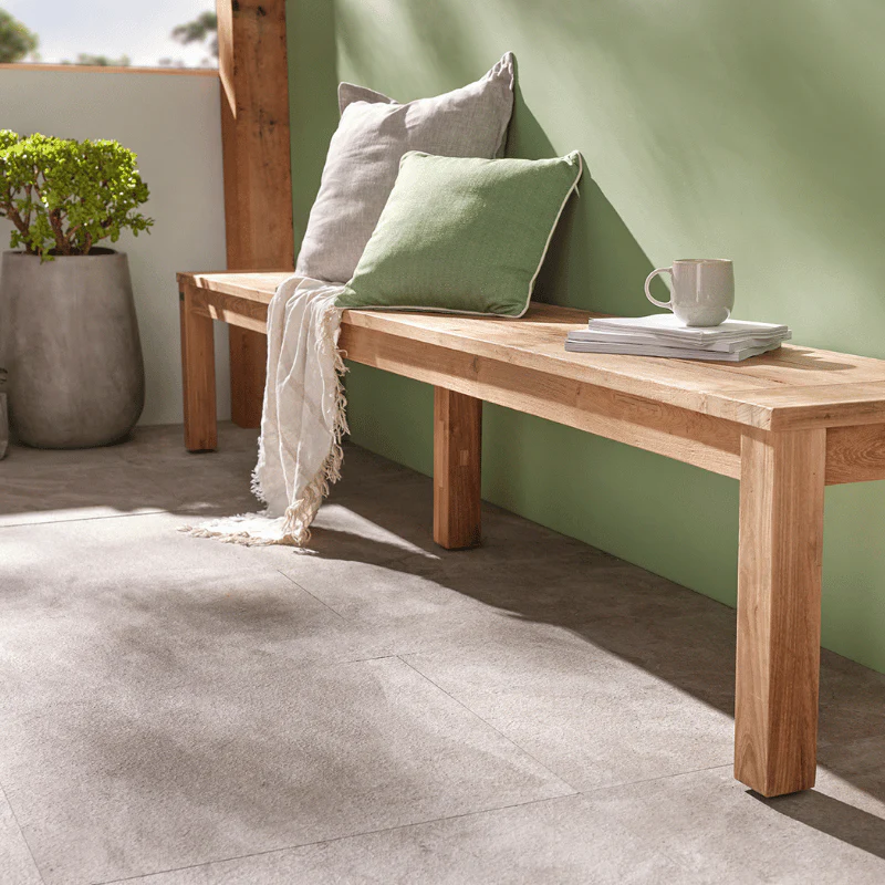 Polly Outdoor Recycled Teak Bench 270 cm - Image 2