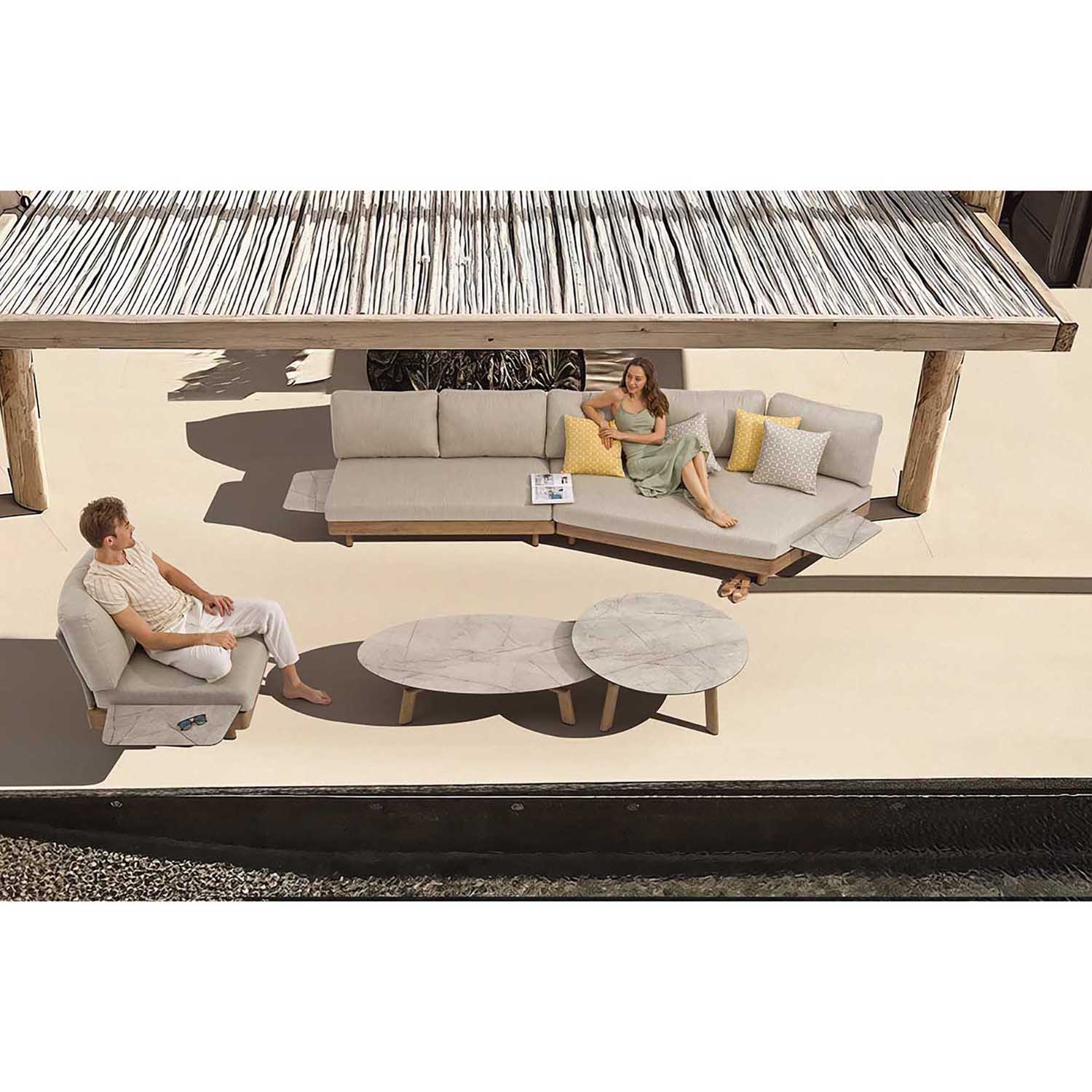 Regina 2 Seater Outdoor Aluminium Lounge - Image 2