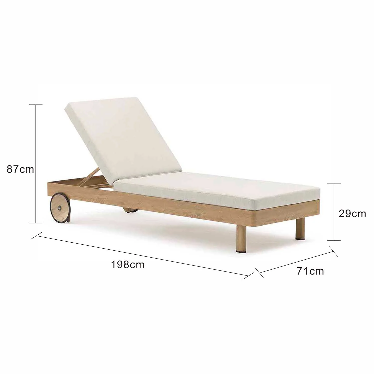 Regina Outdoor Aluminium Sun Lounger - Image 4