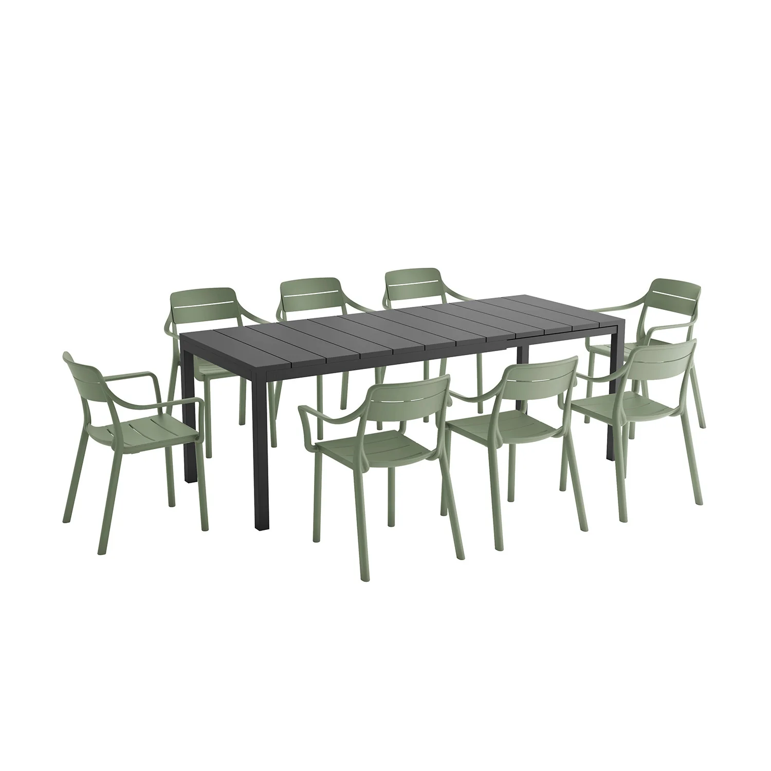 Nardi Rio 140 cm Resin Table Cassia Armchair Outdoor Dining Setting - Image 9