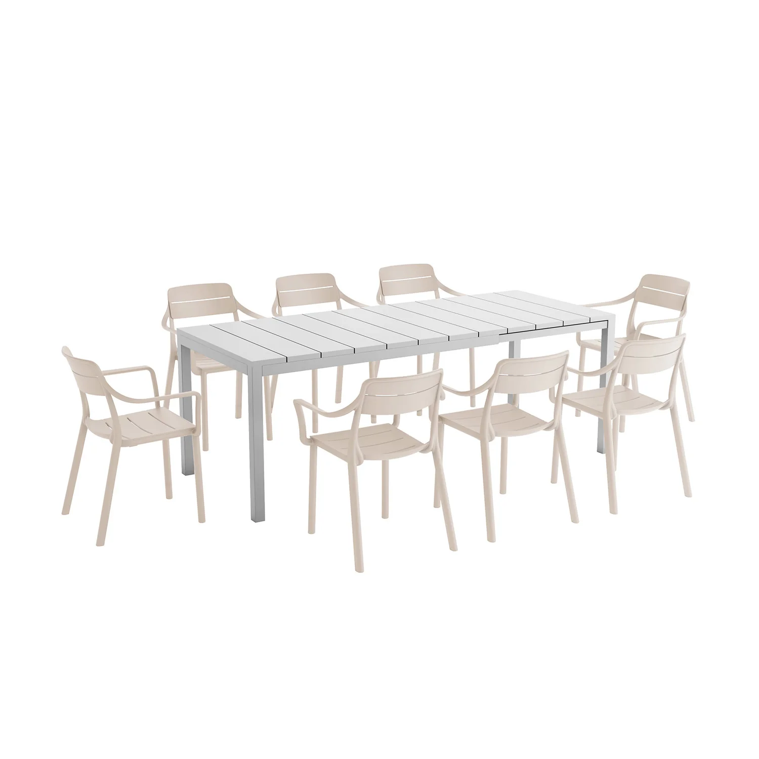 Nardi Rio 140 cm Resin Table Cassia Armchair Outdoor Dining Setting - Image 4