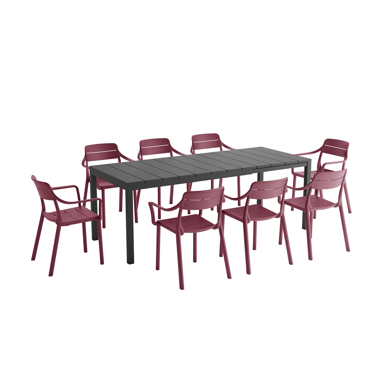 Nardi Rio 140 cm Resin Table Cassia Armchair Outdoor Dining Setting - Image 6