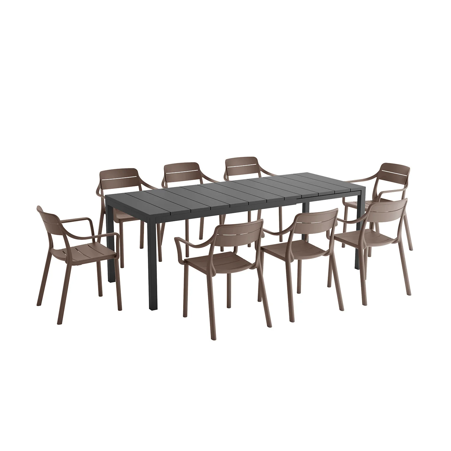 Nardi Rio 140 cm Resin Table Cassia Armchair Outdoor Dining Setting - Image 8