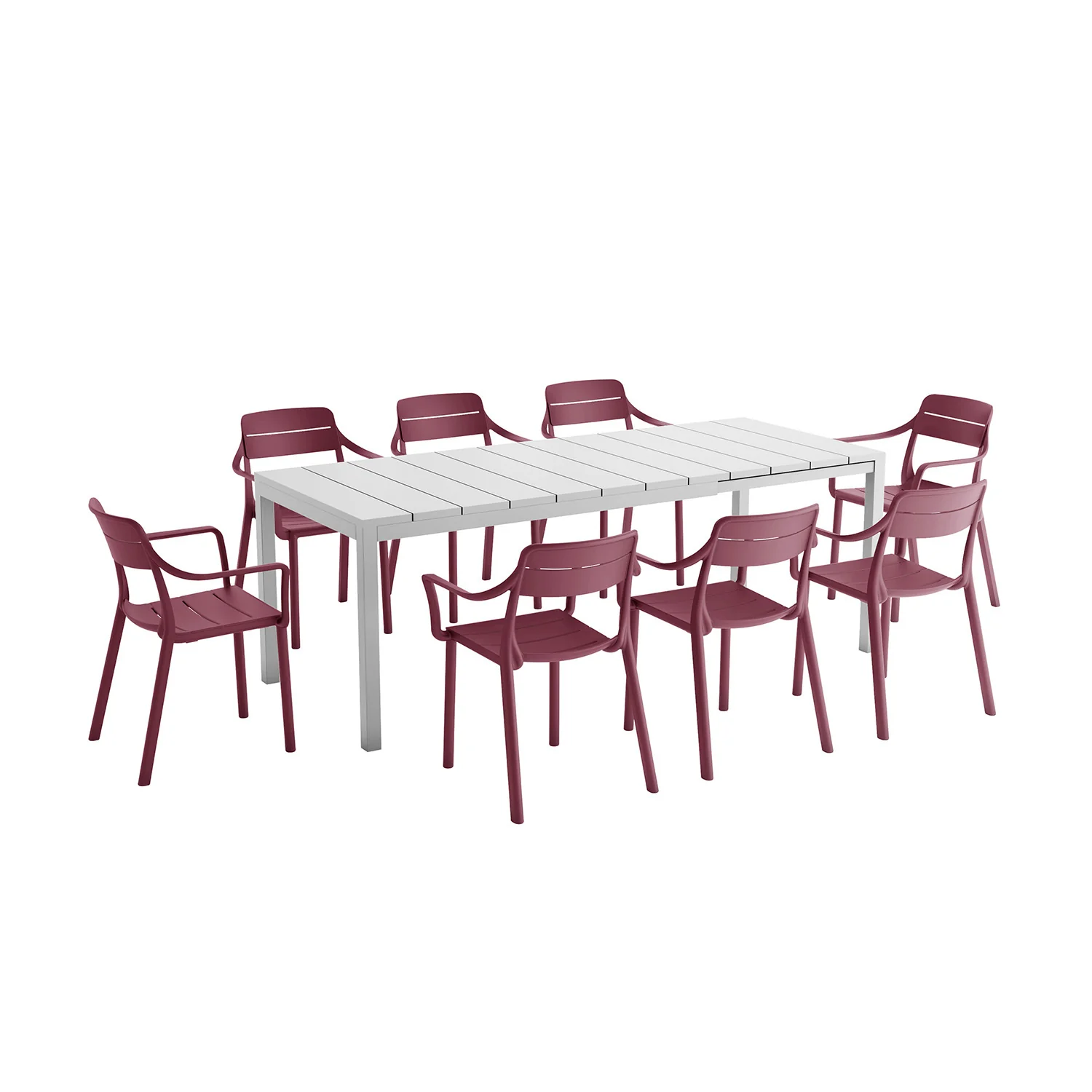 Nardi Rio 140 cm Resin Table Cassia Armchair Outdoor Dining Setting - Image 5