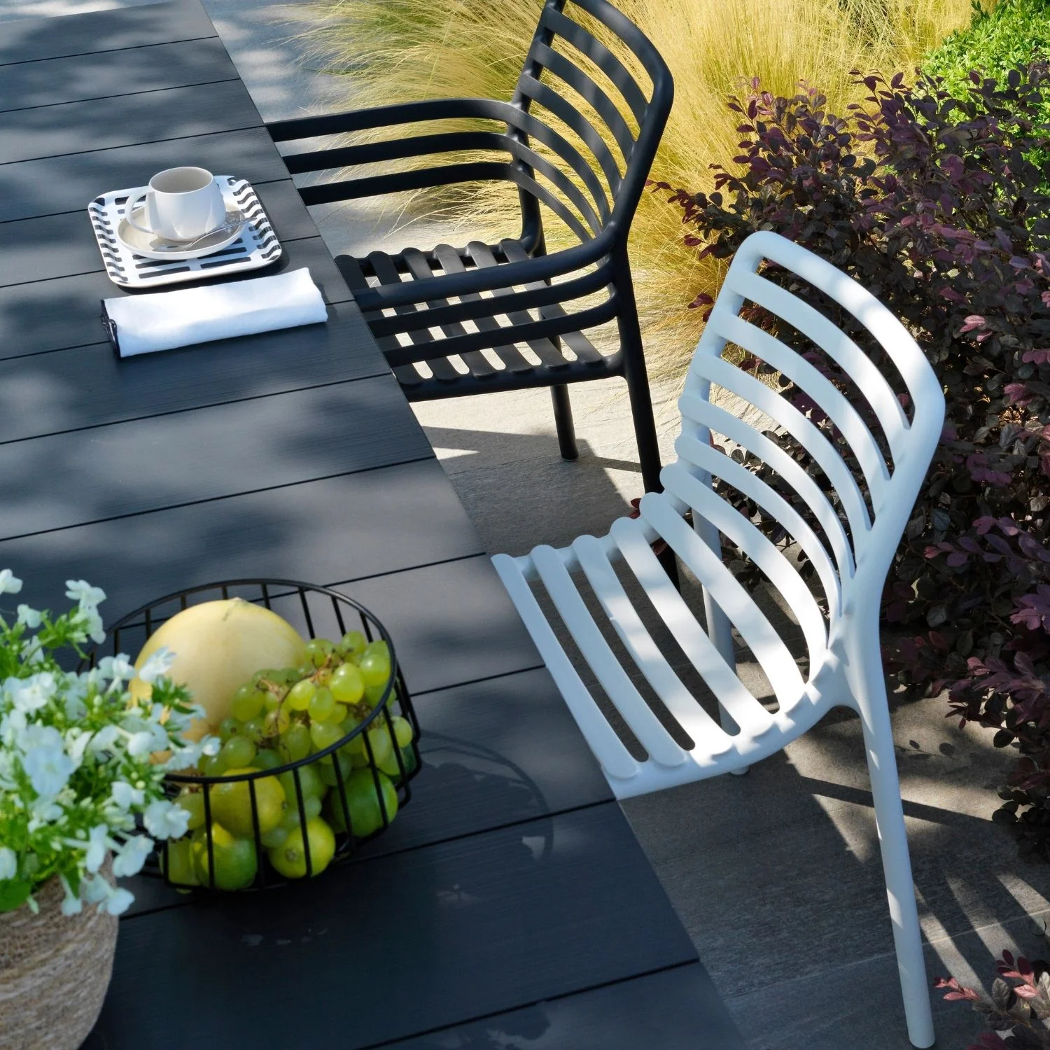Nardi Doga Outdoor Resin Armless Dining Chair - Image 5