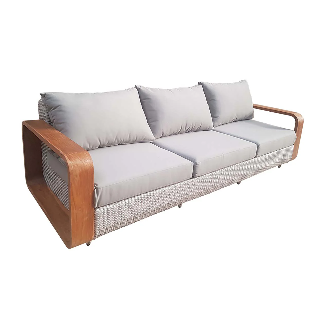 Rossland 3 Seater Outdoor Wicker Lounge - Image 3