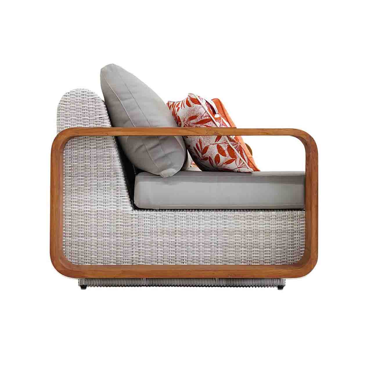 Rossland 3 Seater Outdoor Wicker Lounge - Image 4