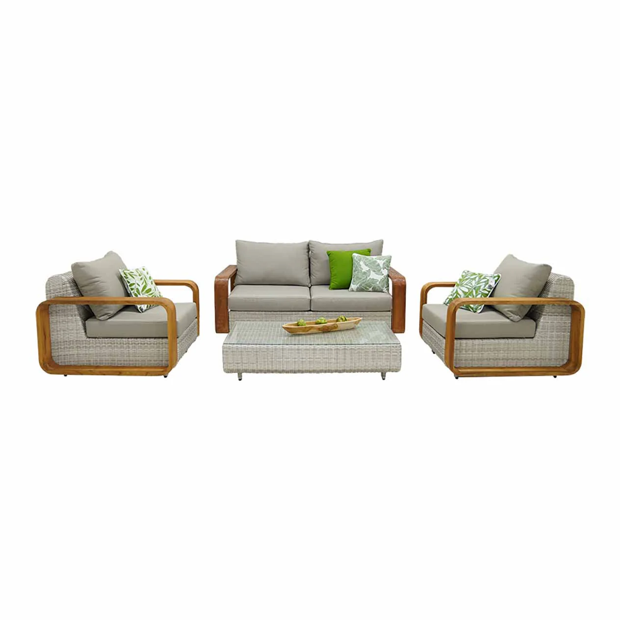 Rossland 4 Seater Outdoor Wicker Lounge - Image 3