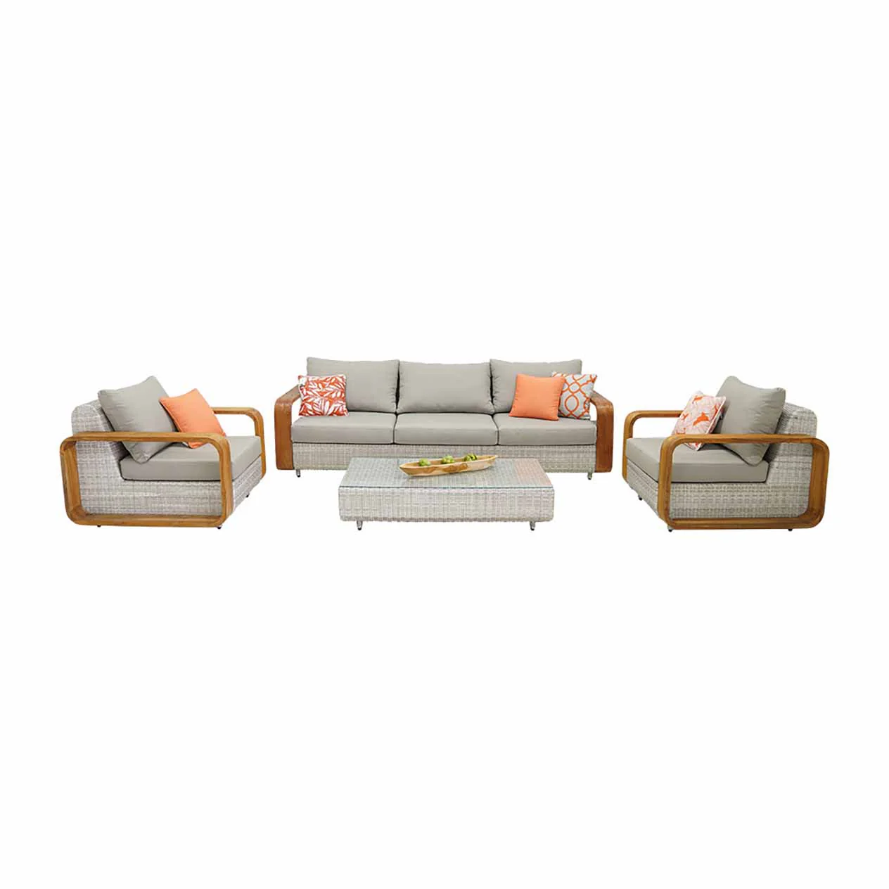 Rossland 5 Seater Wicker Outdoor Lounge - Image 3