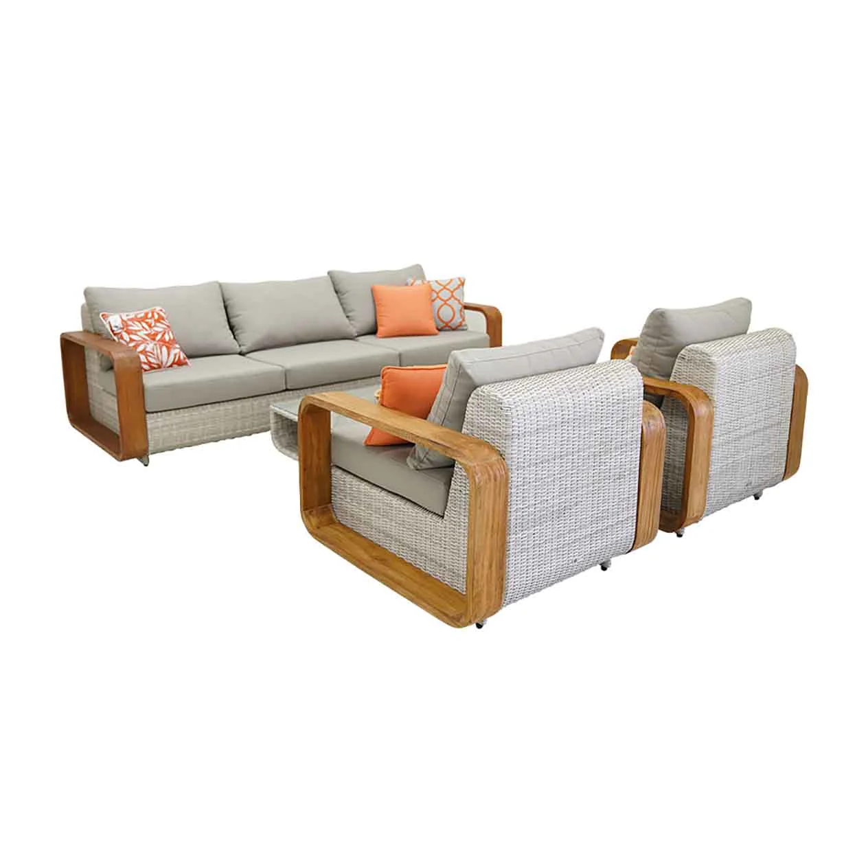 Rossland 5 Seater Wicker Outdoor Lounge - Image 4