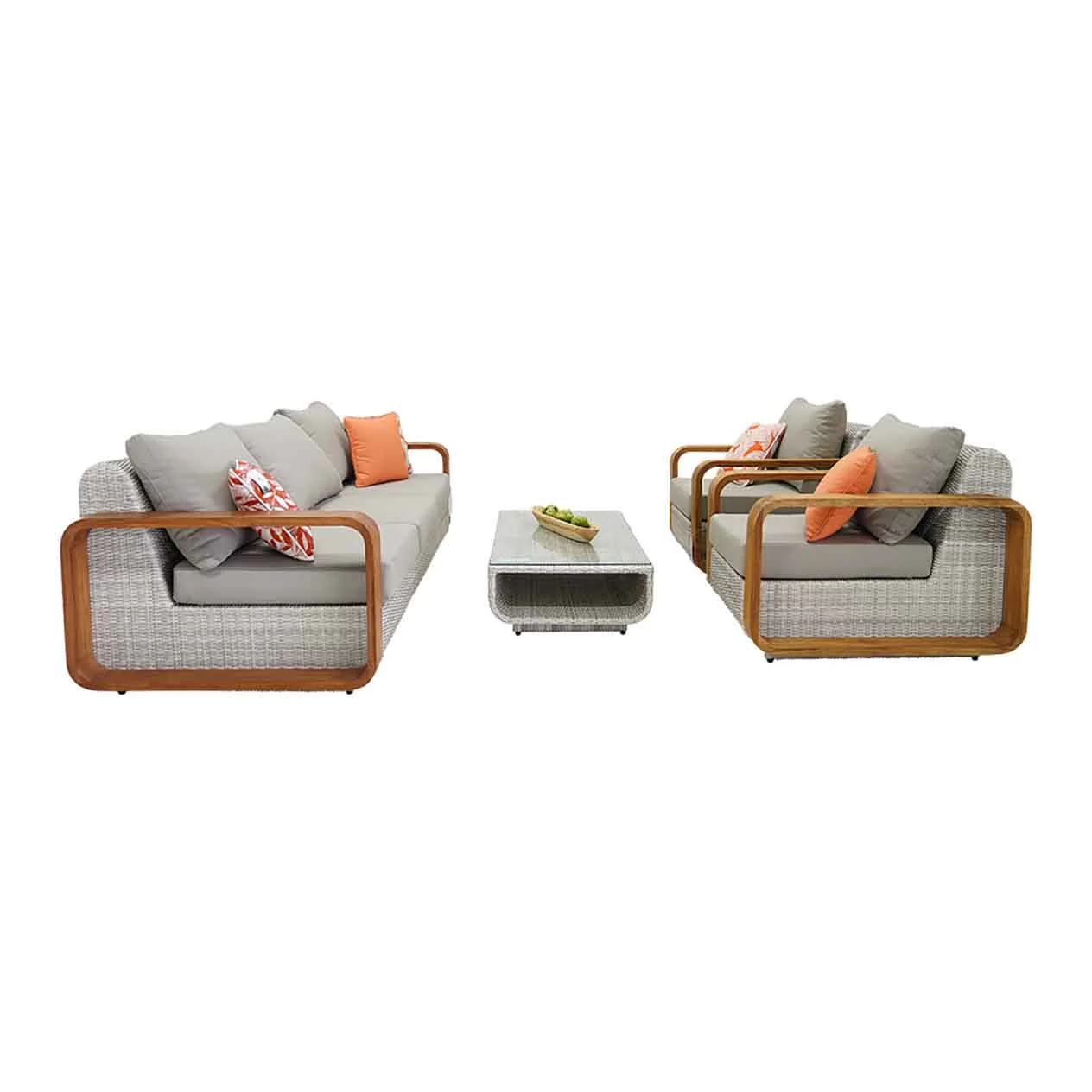 Rossland 5 Seater Wicker Outdoor Lounge - Image 5