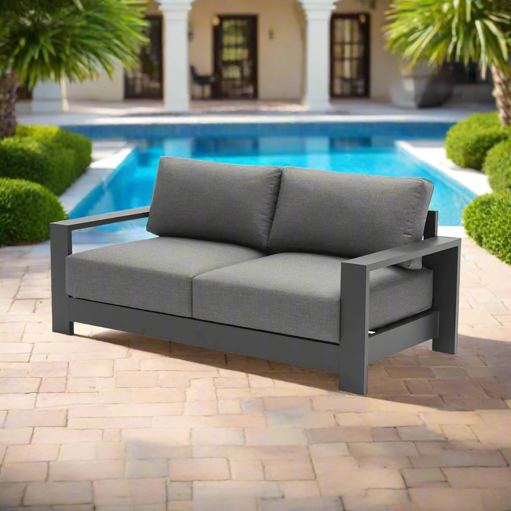 Skyline 2 Seater Outdoor Aluminium Lounge - Image 13