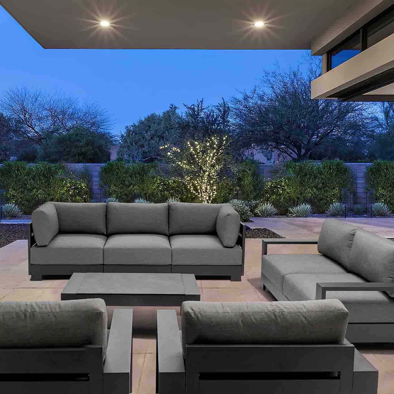 Skyline 2 Seater Outdoor Aluminium Lounge - Image 7