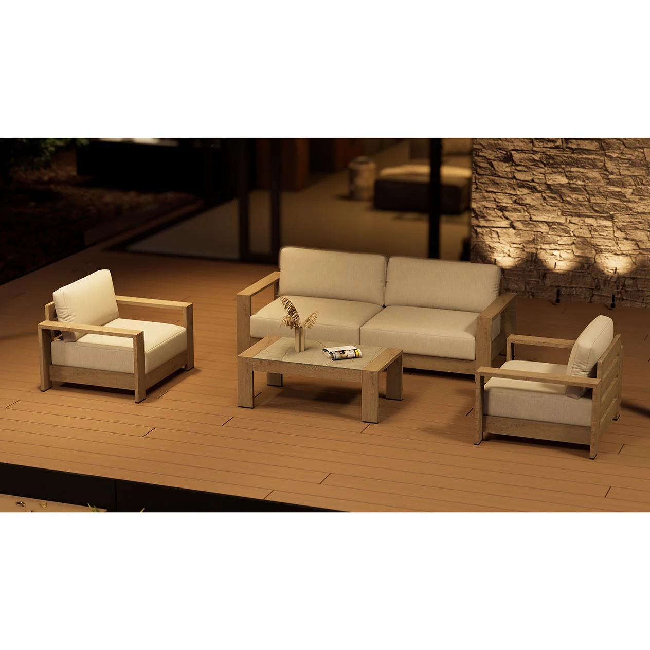 Skyline 2 Seater Outdoor Aluminium Lounge - Image 11