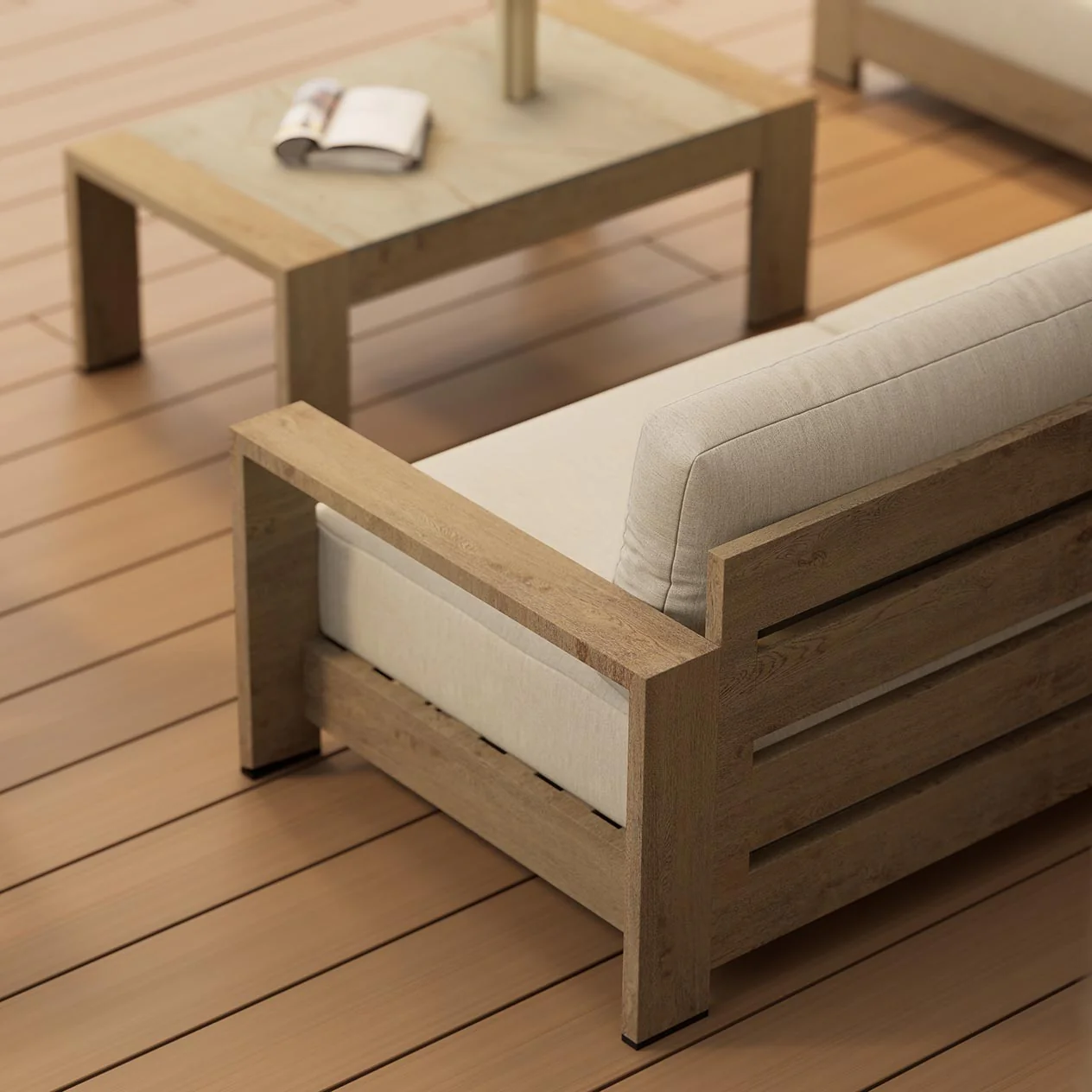 Skyline 4 Seater Aluminium Outdoor Modular Lounge Setting with Coffee Table - Image 17