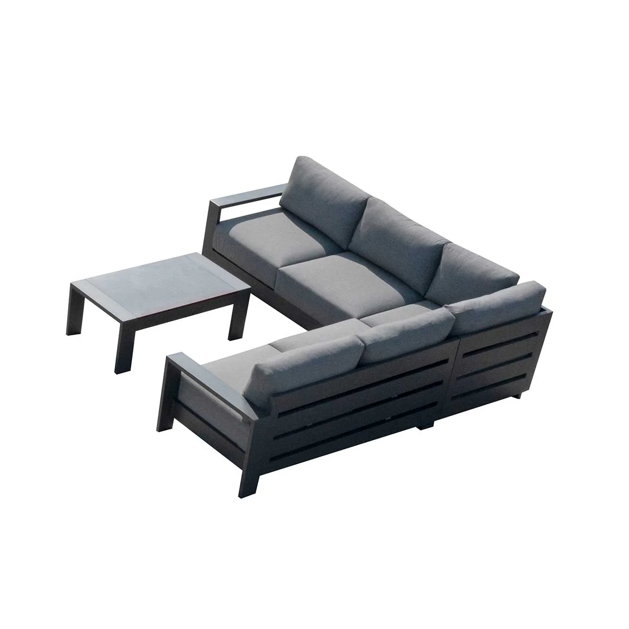 Skyline 5 Seater Outdoor Aluminium Modular Lounge with Coffee Table Setting - Image 3