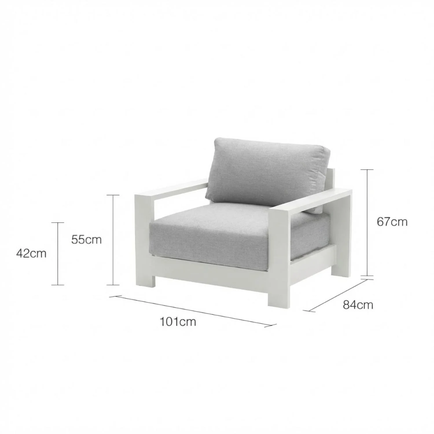Skyline Outdoor Aluminium Armchair - Image 4