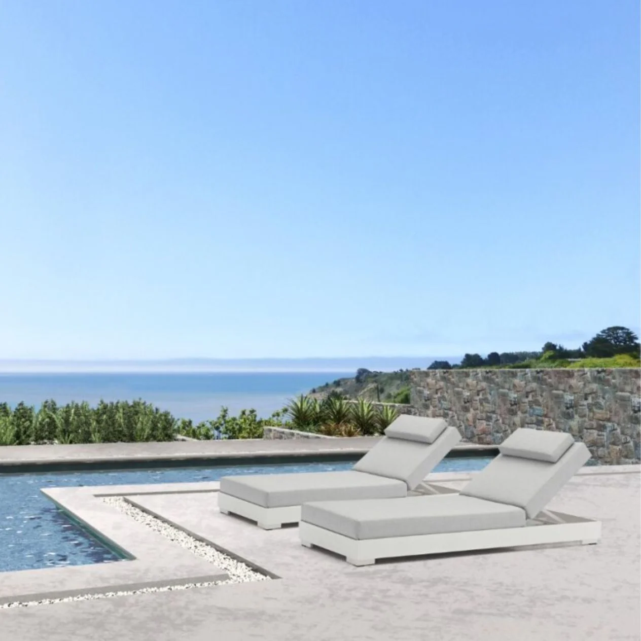 Skyline Outdoor Aluminium Sun Lounger - Image 8