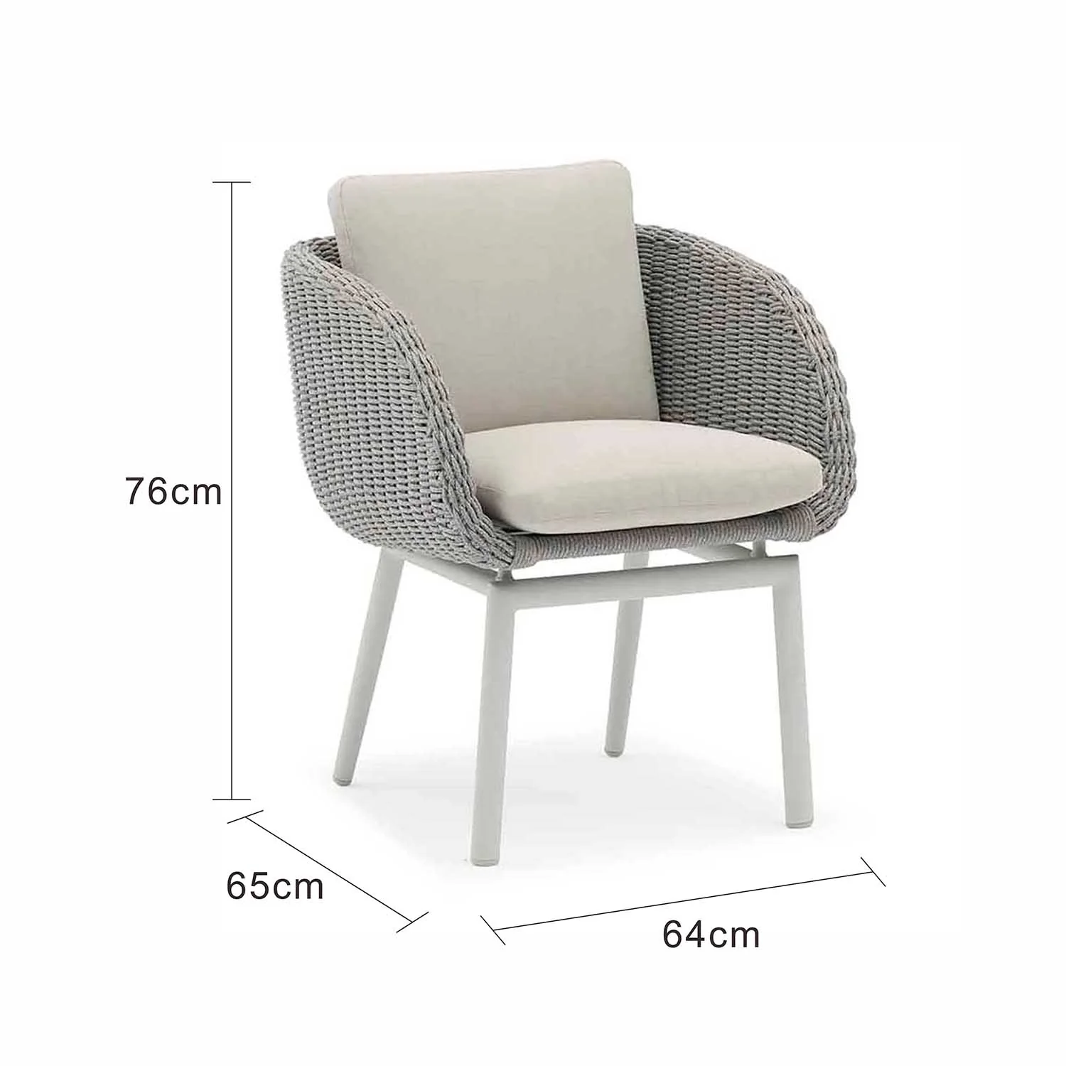 Sorrento Outdoor Rope Dining Chair - Image 8