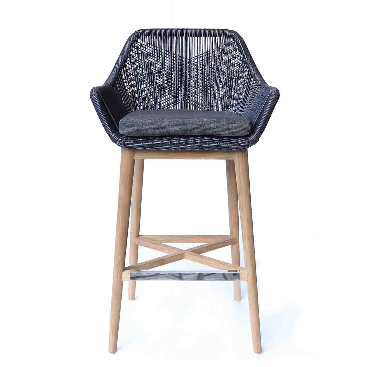 String Outdoor Wicker Bar Stool - Image 4