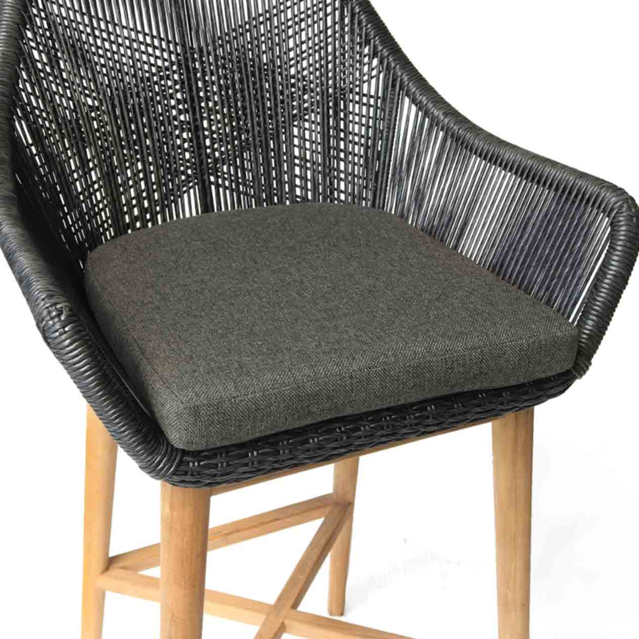 String Outdoor Wicker Bar Stool - Image 7