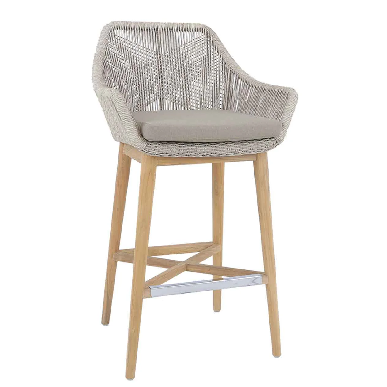 String Outdoor Wicker Bar Stool - Image 8