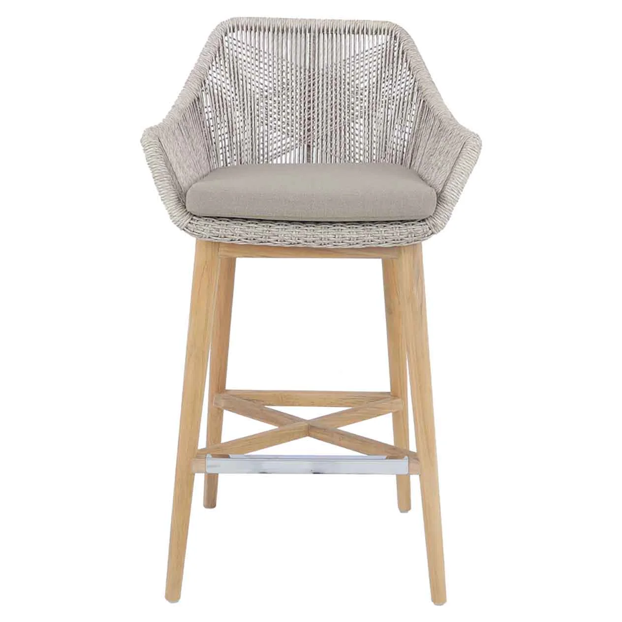 String Outdoor Wicker Bar Stool - Image 9