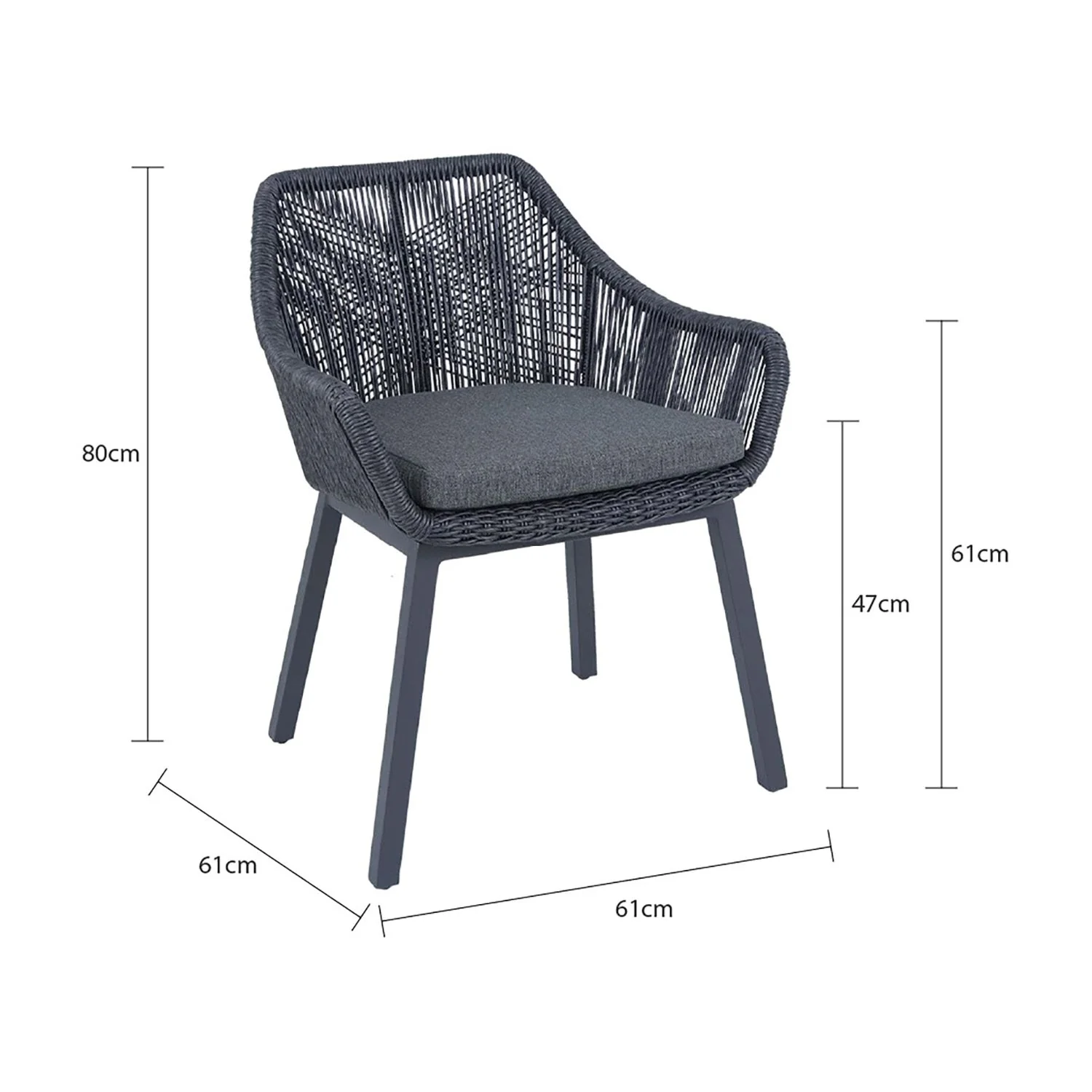 String Outdoor Wicker Dining Chair - Image 13