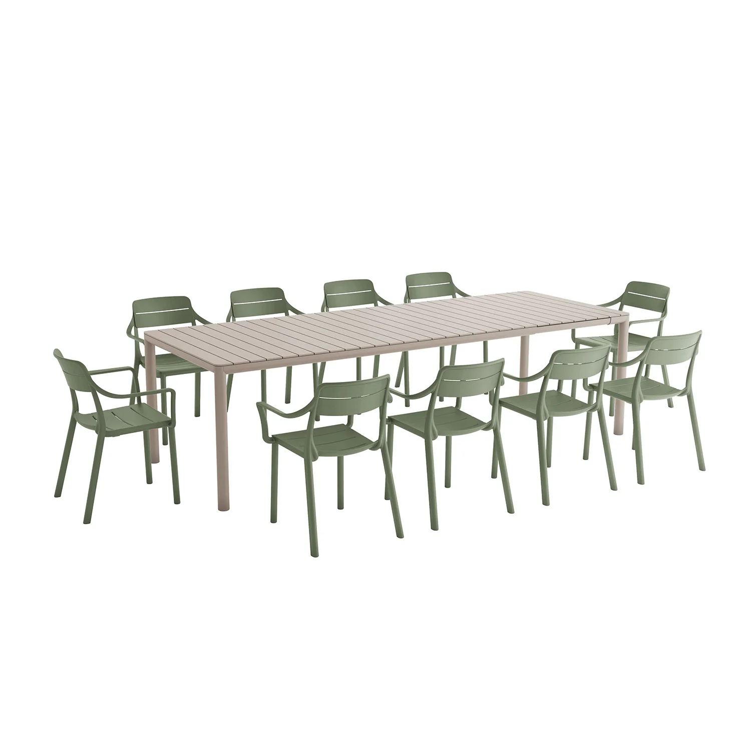 Nardi Tevere 211 CM Table Cassia Armchair Outdoor Dining Setting - Image 4