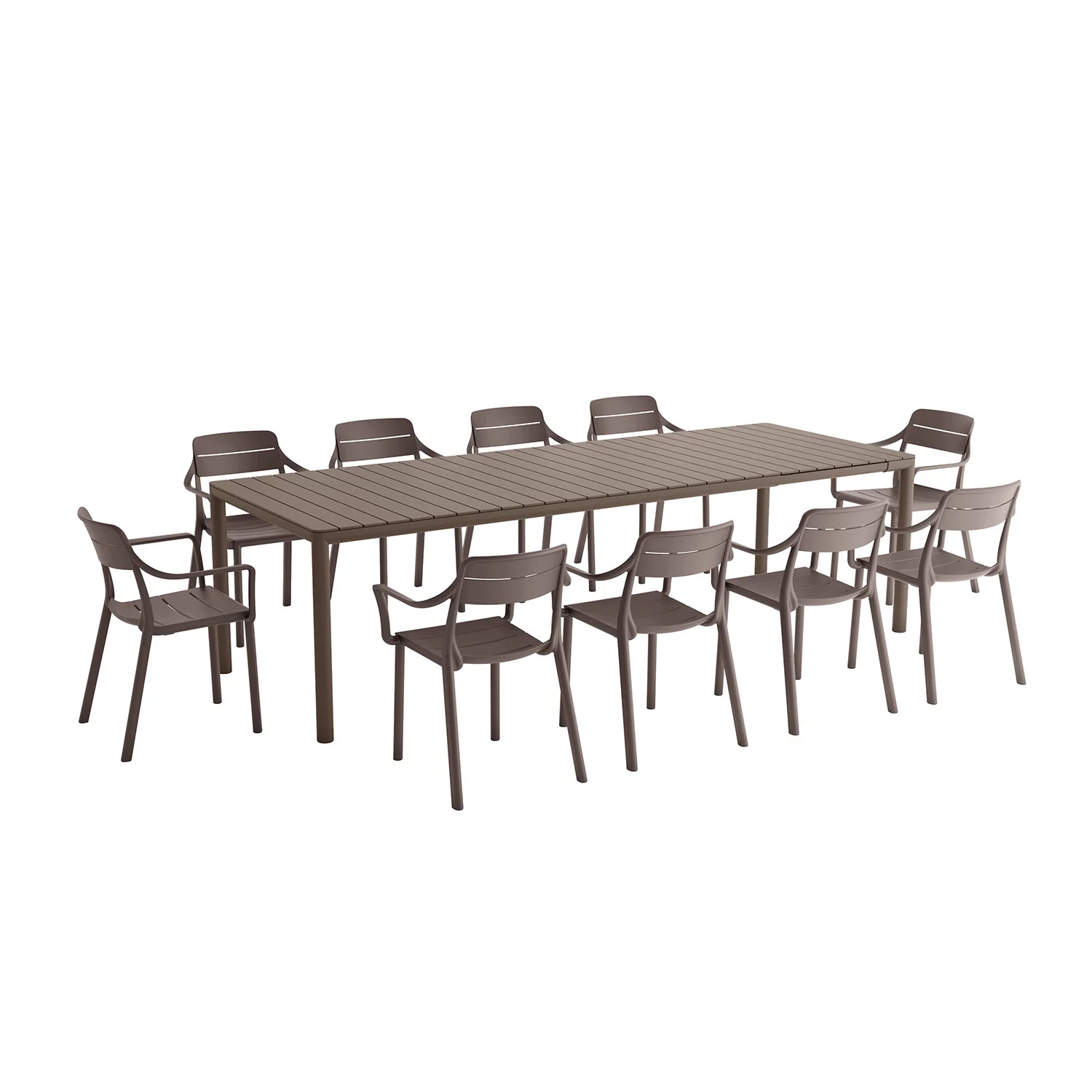 Nardi Tevere 211 CM Table Cassia Armchair Outdoor Dining Setting - Image 7