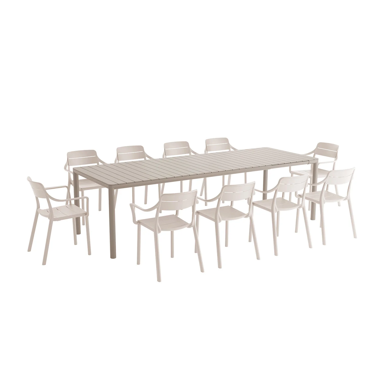 Nardi Tevere 211 CM Table Cassia Armchair Outdoor Dining Setting - Image 8