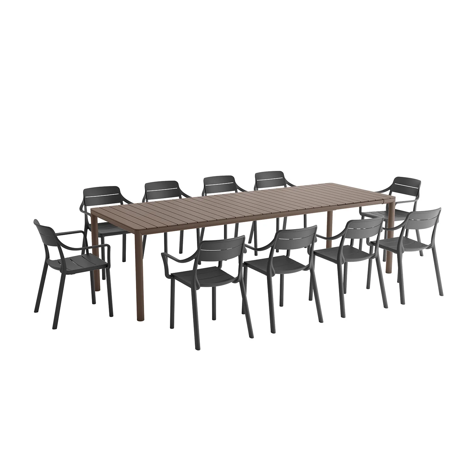 Nardi Tevere 211 CM Table Cassia Armchair Outdoor Dining Setting - Image 9