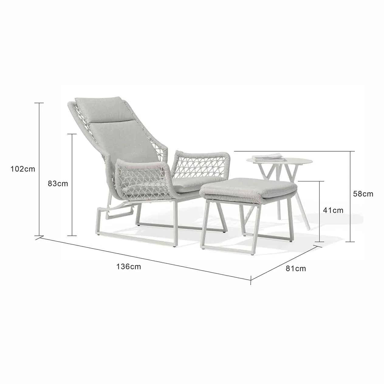 Torino Outdoor Rope 2 Pcs Balcony Setting - Image 10