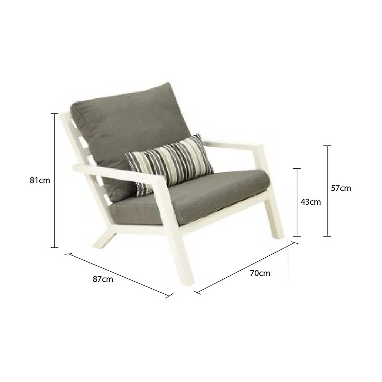 Toronto Outdoor Aluminium Armchair - Image 12