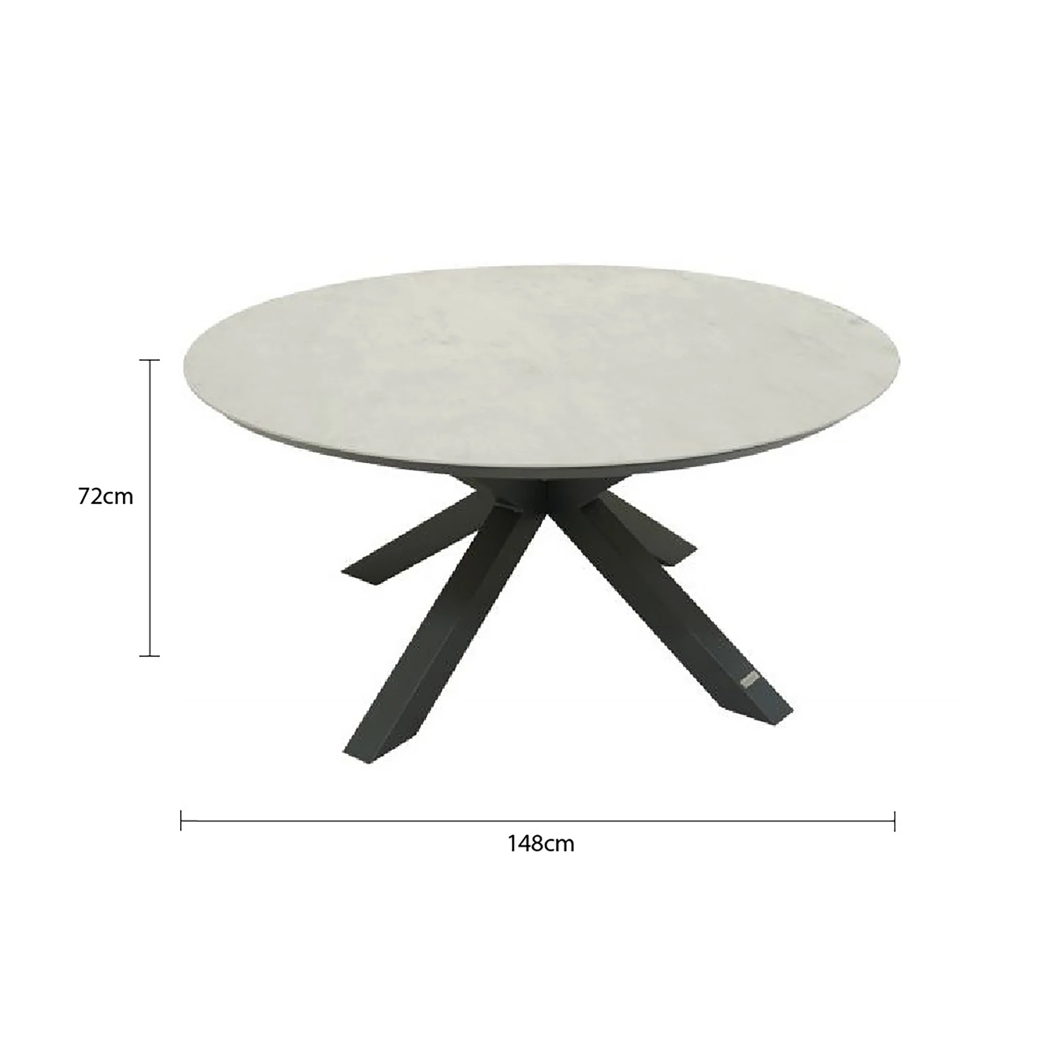 Trivento II Ceramic Outdoor Round Dining Table 148 cm - Image 12