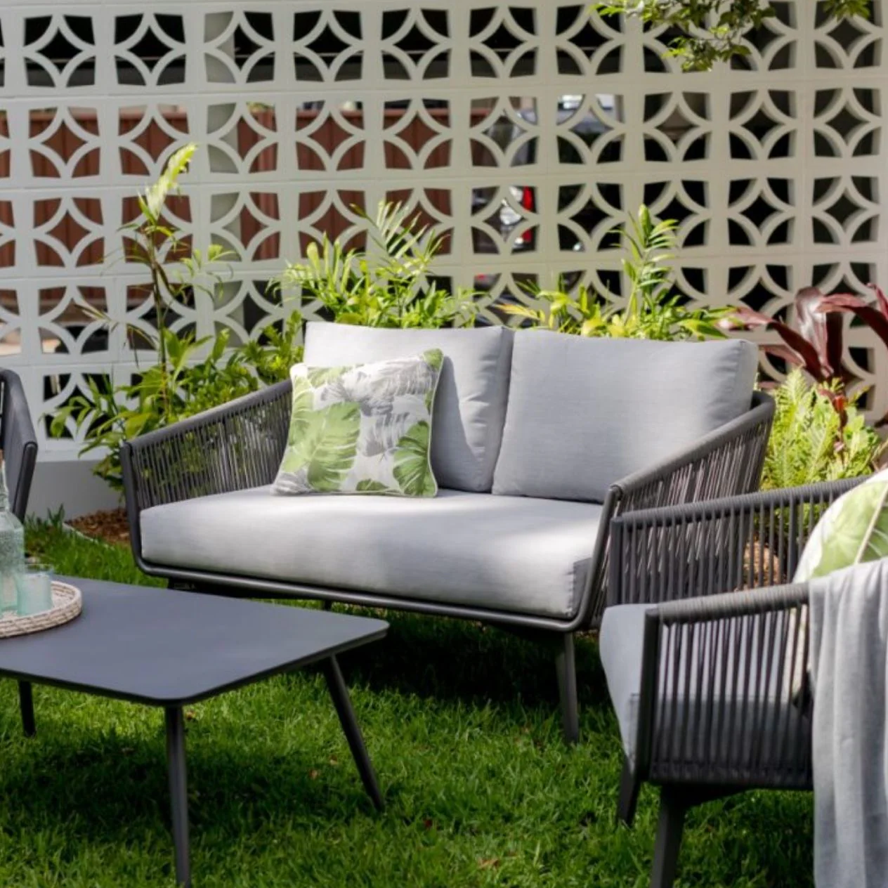 Truro 3 Seater Outdoor Rope Lounge - Image 7