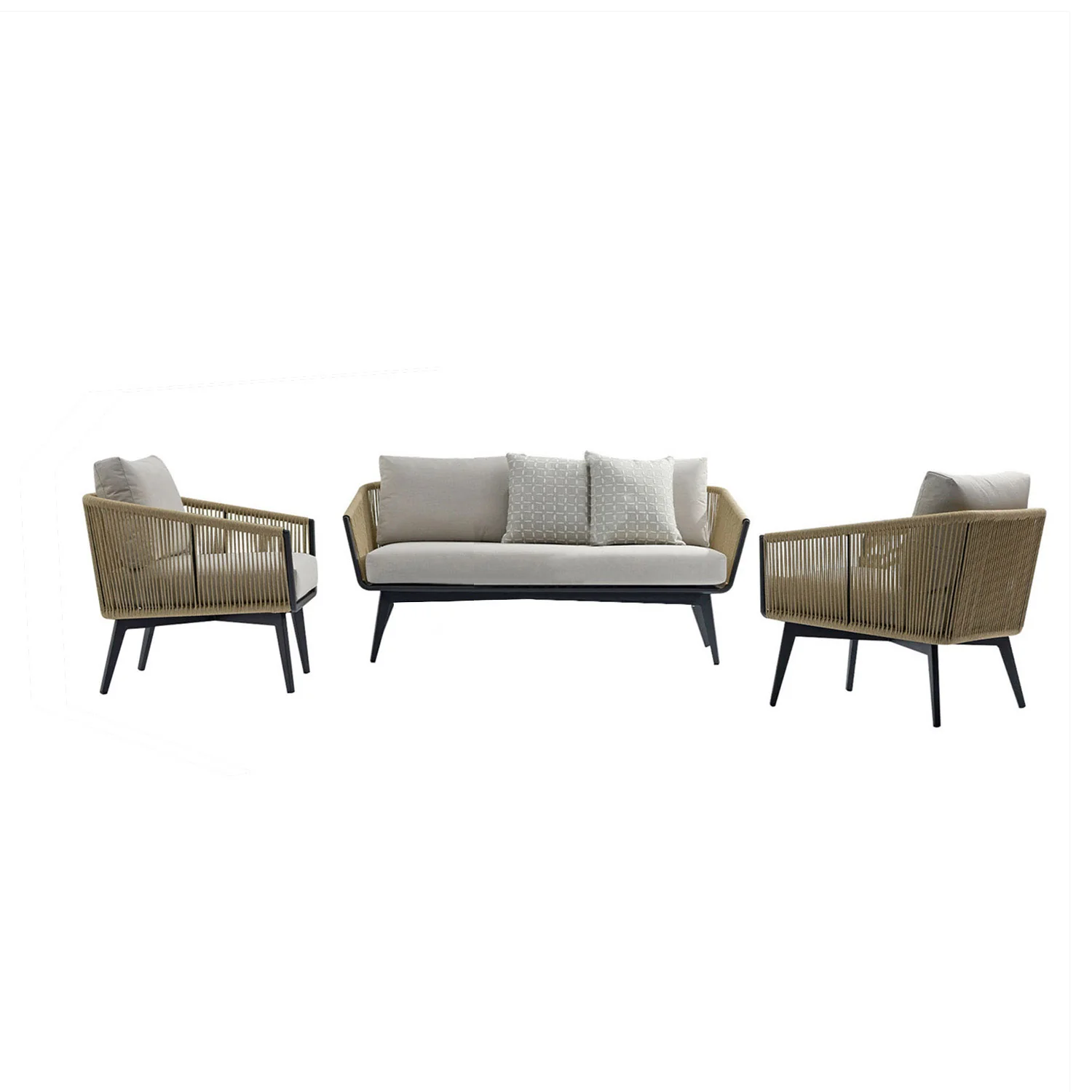 Truro 4 Seater Outdoor Rope Lounge - Image 3