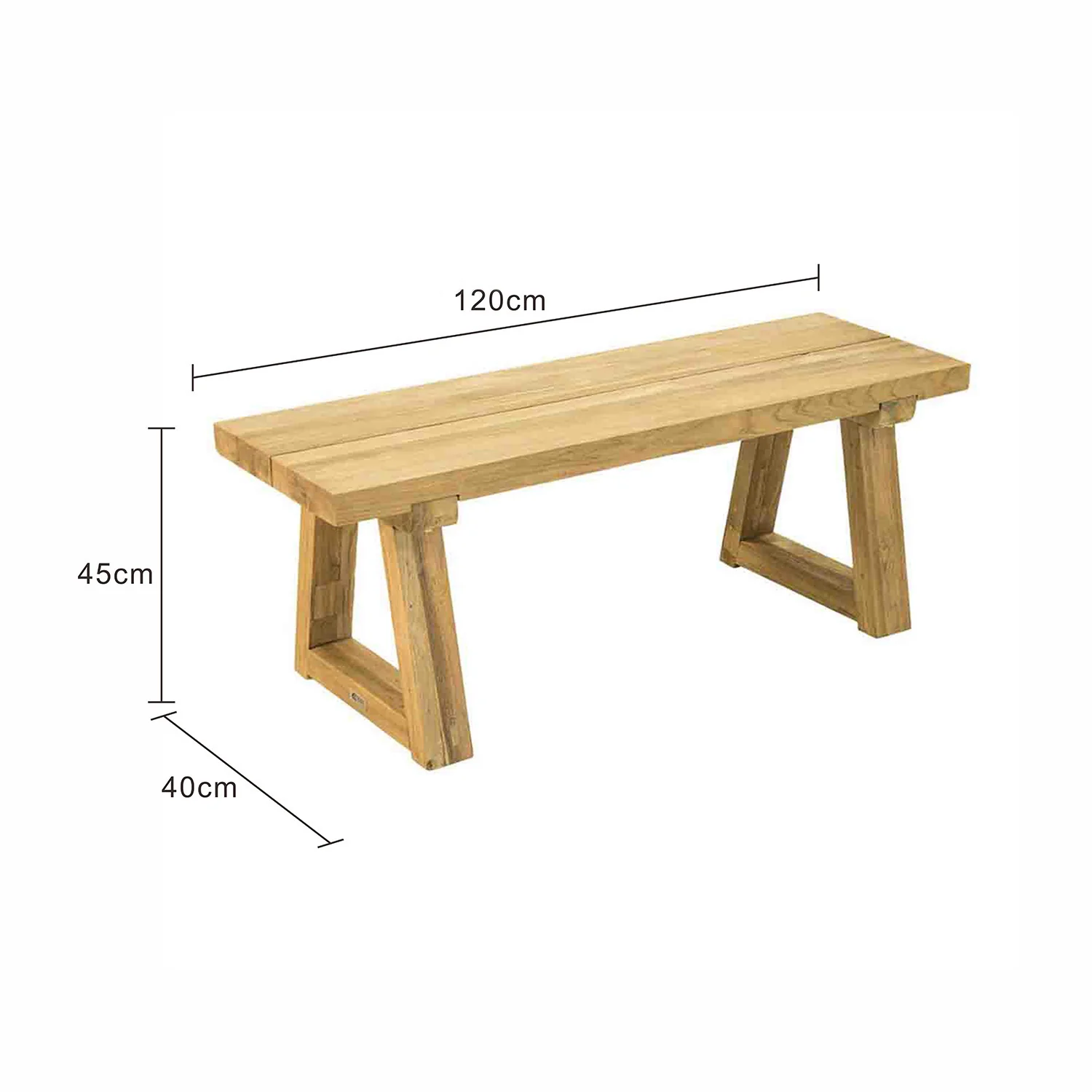 Valley Outdoor Recycled Teak Bench 120 cm - Image 5