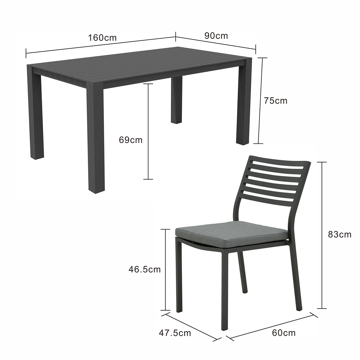 Vernon 160 cm Table Coda Chair Outdoor Dining Setting - Image 13