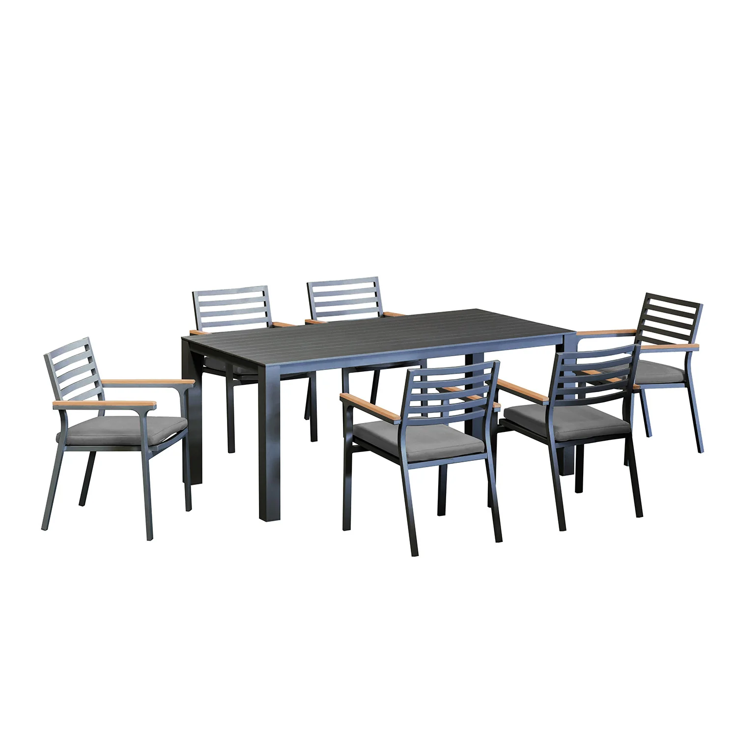 Vernon 160 cm Table Lotus Chair Outdoor Dining Setting - Image 2