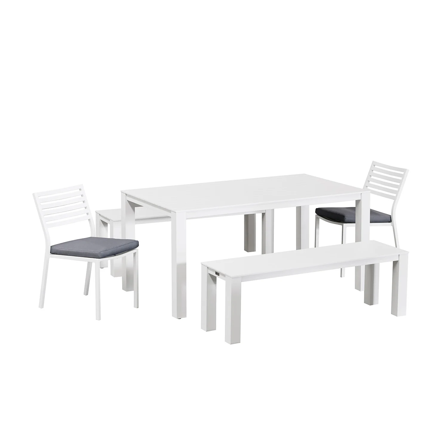 Vernon 160 cm Table Vernon 140 cm Bench and Coda Chair Outdoor Dining Setting - Image 3
