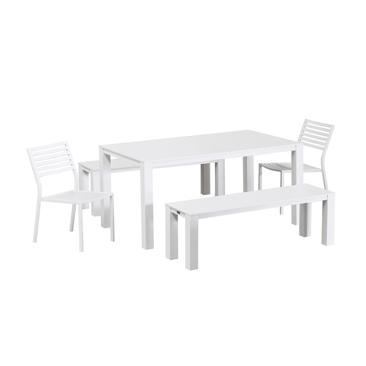 Vernon 160 cm Table Vernon 140 cm Bench and Coda Chair Outdoor Dining Setting - Image 5