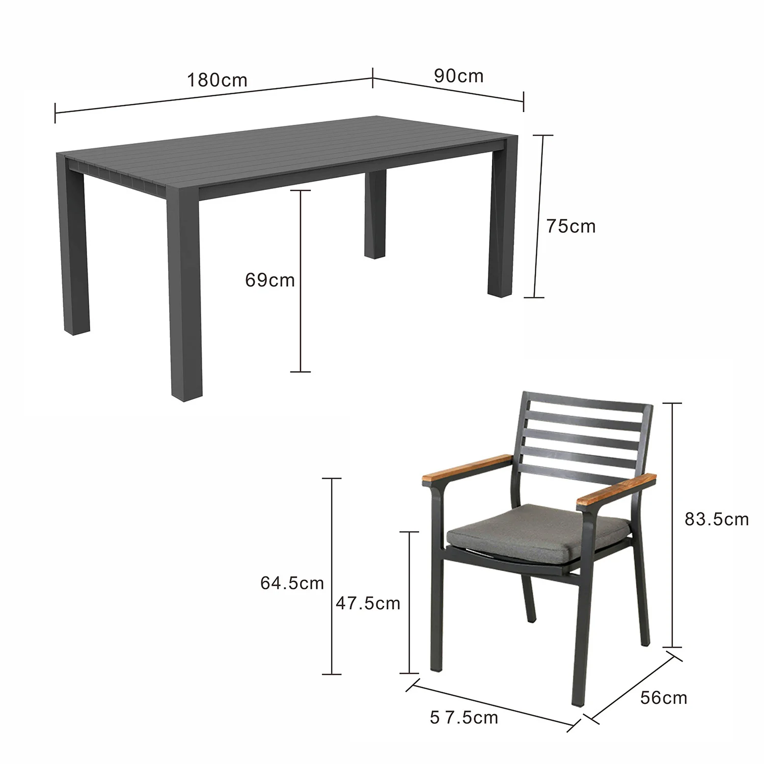 Vernon 180 cm Table Lotus Chair Outdoor Dining Setting - Image 16