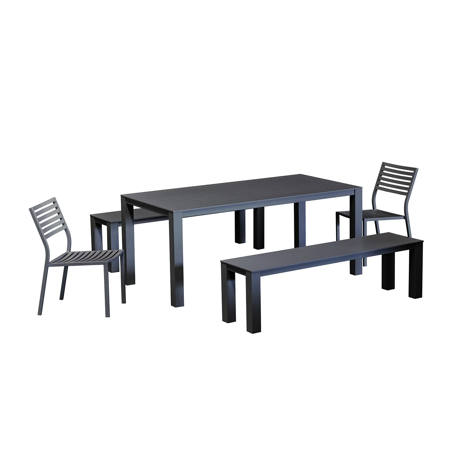 Vernon 180 cm Table Vernon 160 cm Bench and Coda Chair Outdoor Dining Setting - Image 4