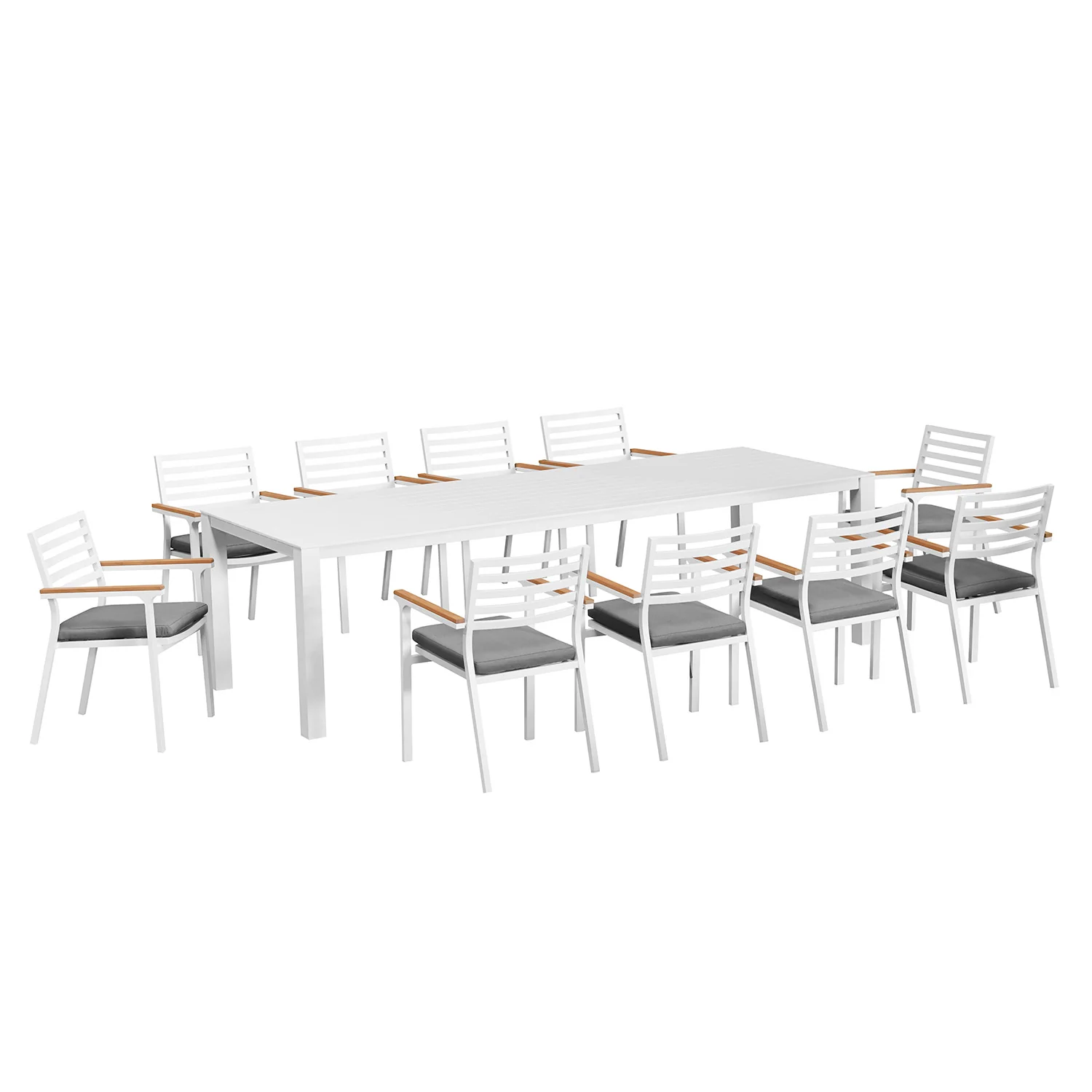 Vernon 270 cm Table Lotus Chair Outdoor Dining Setting - Image 3