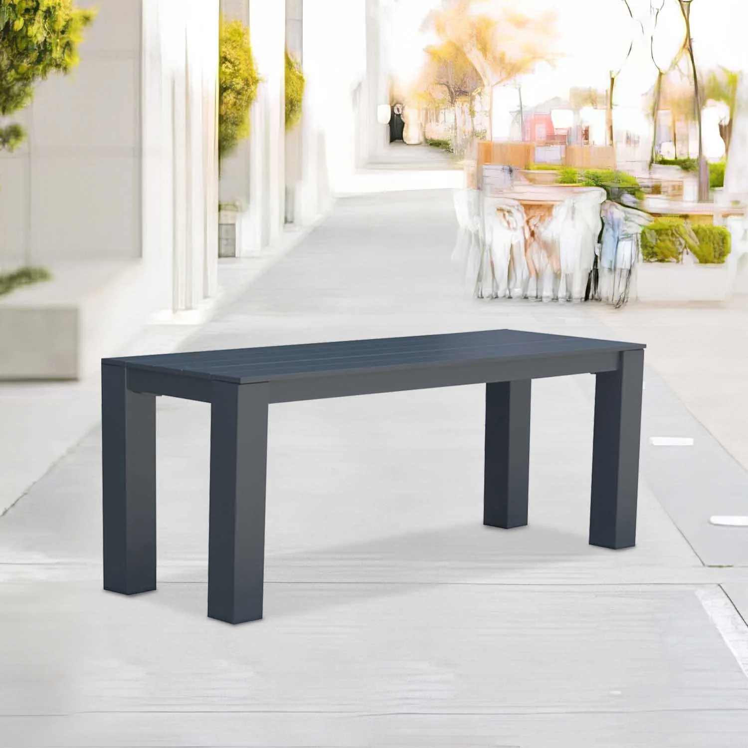 Vernon Outdoor Aluminium Bench 120 cm - Image 2