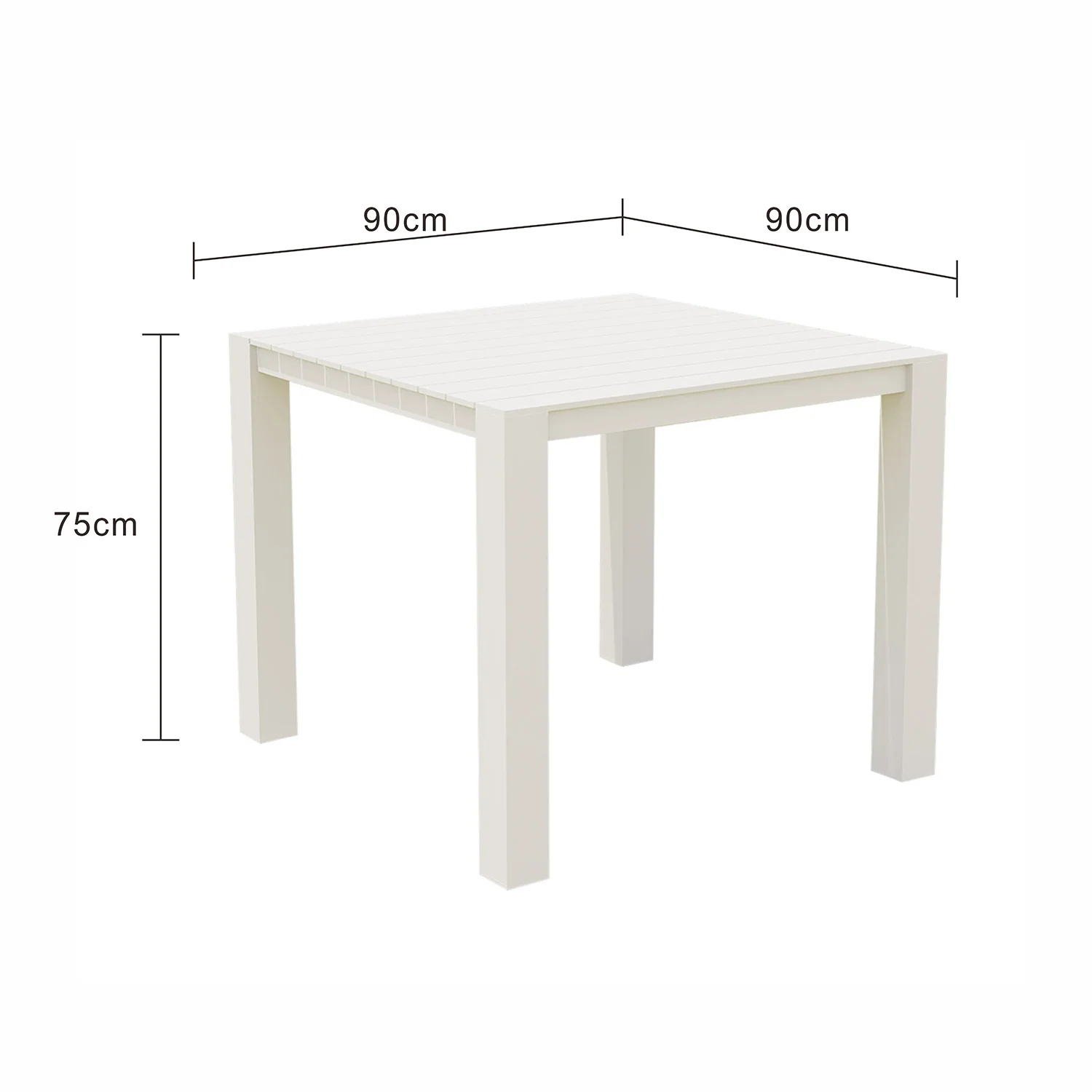 Vernon Outdoor Aluminium Dining Table 90 cm - Image 7
