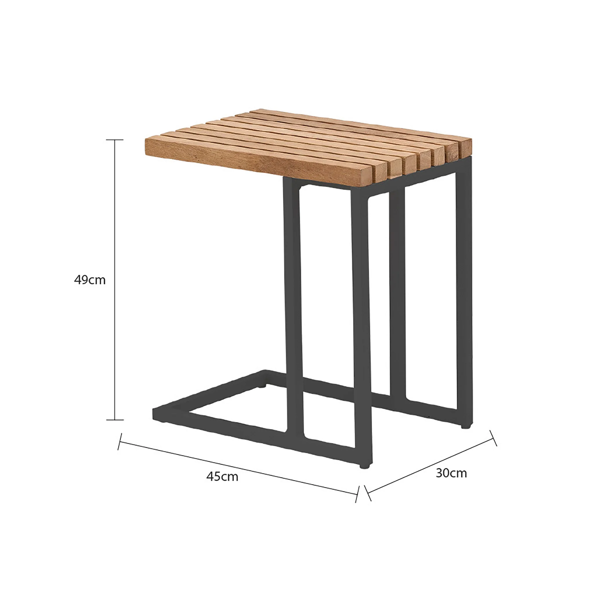 Wales Outdoor Teak Side Table 45 cm - Image 3